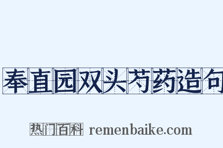 奉直园双头芍药造句是什么意思的图片